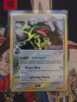 Pokemon EX Delta Species Reverse Holo Rayquaza 13/113 Stamped NM - Image 1