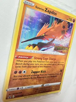 Galarian Zapdos Pokemon TCG Evolving Skies Pre-release Promo Pack Factory Sealed - Image 1