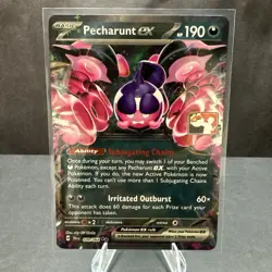 Pecharunt Ex 039/064 Prize Pack Play Series Stamped Pokemon TCG Card NM - Image 1