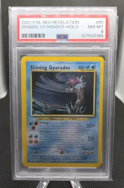 Pokemon Shining Gyarados Neo Revelation Unlimited Holo Secret Rare #65 PSA 8 - Image 1