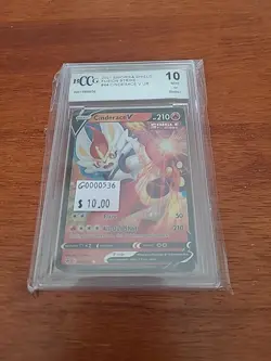 2021 Pokemon S&S Fusion Strike Cinderace V UR #44 BCCG 10 MT or Better G0000536 - Image 1