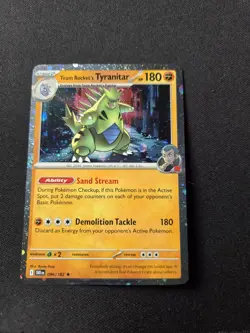 Pokemon Team Rocket's Tyranitar 096/182 Destined Rivals Cosmos Holo Promo - NM - Image 1