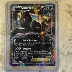Pokemon TCG Umbreon-EX Fates Collide 55/124 Holo Rare EX NM - Image 1