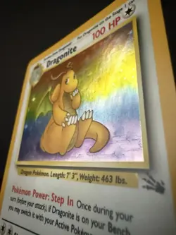 Pokemon TCG Dragonite Fossil Holo Unlimited Rare Card 4/62 - Image 3
