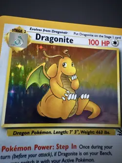 Pokemon TCG Dragonite Fossil Holo Unlimited Rare Card 4/62 - Image 4