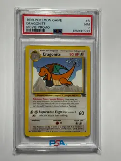 1999 Pokemon Black Star Promo Dragonite #5 Movie Promo PSA 7 - Image 1