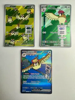 Pokemon TCG Obsidian Flames Pidgeot EX Sir 225/197, Pidgeotto 208, Pidgey 207 NM - Image 1