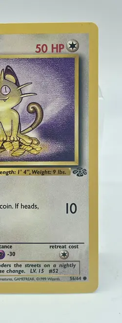 Meowth Jungle Set Non Holo Common 56/64 Pokemon TCG Vintage 1999 WOTC NM - Image 3