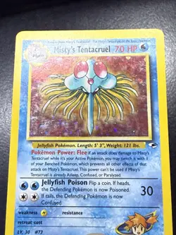 2000 Misty's Tentacruel 10/132 Holo Rare Gym Heroes Pokemon Card - LP - Image 4