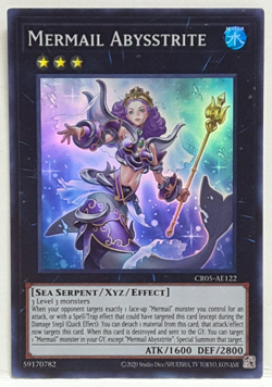 Konami Yugioh Asian-English Mermail Abysstrite CR05-AE122 Super Rare - Image 1