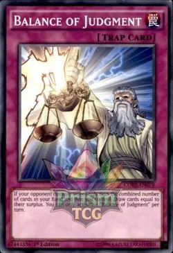 1st Ed Balance of Judgment CORE-EN078 Yugioh - Image 1