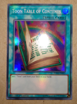 Yugioh Toon Table Of Contents DASA-EN043 Super Rare 1st Ed - Image 1