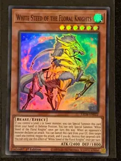 White Steed of the Floral Knights - LED8-EN022 - Super Rare 1st Edition - Yugioh - Image 1