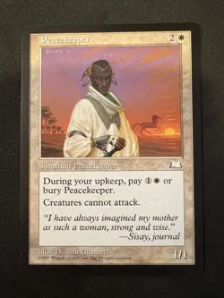 Peacekeeper NM/M Weatherlight White Creature Mtg Magic English Regular - Image 1