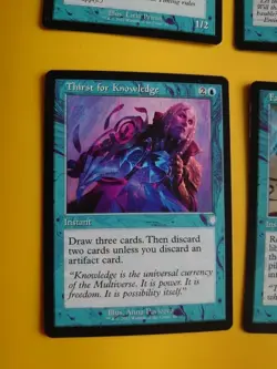 Fact or Fiction,Mnemonic Sphere,Emry, Lurker of the lurch,Thirst know MTG Card. - Image 2