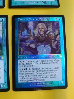 Preordain,shimmer dragon,one with the machine,Tawnos, solemn survior MTG 4 Card - Image 3