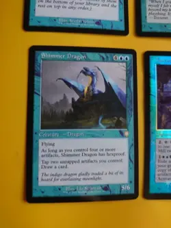 Preordain,shimmer dragon,one with the machine,Tawnos, solemn survior MTG 4 Card - Image 5