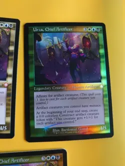 Urza, Chief Artificer x3 - two are foil, 1 is thick version MTG 3 Card. mythic - Image 3