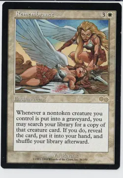 Remembrance - Urza's Saga - Magic The Gathering - MTG - (B) - Image 1