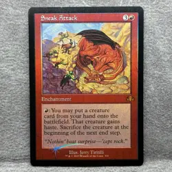 MTG Sneak Attack (Retro Frame) - Dominaria Remastered DMR #331 Foil NM - Image 2