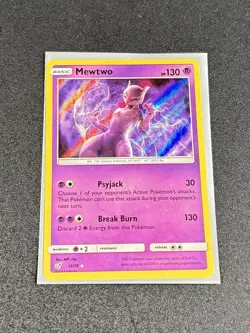 Pokemon TCG Mewtwo Detective Pikachu Holo Card 12/18 NM Condition - Image 1