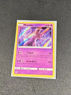 Pokemon TCG Mewtwo Detective Pikachu Holo Card 12/18 NM Condition - Image 3