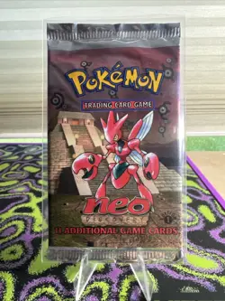 Pokemon Sealed Neo Discovery First Edition Booster Pack Scyther Art - Image 1