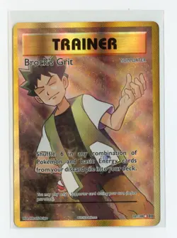 Brock's Grit (Full Art) 107/108 Ultra Rare Holo XY - Evolutions Pokemon TCG - Image 1