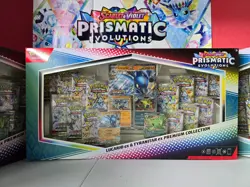 PRISMATIC EVOLUTIONS Lucario EX and Tyranitar EX Premium Collection Sam’s Club - Image 1