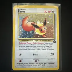 POKEMON TCG Eevee 11/53 Wotc Black Star Promo Holo MP-LP - Image 1