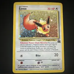 POKEMON TCG Eevee 11/53 Wotc Black Star Promo Holo MP-LP - Image 2