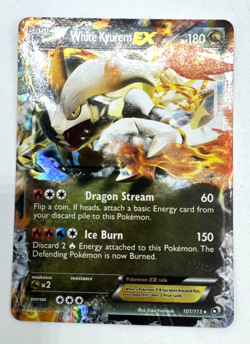 Pokemon TCG Card Basic White Kyurem EX Holo 101/113 Boundries Crossed Ultra Rare - Image 1
