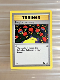 Pokemon Team Rocket TRAINER SLEEP Rocket's Secret Machine 79/82 Common Unlimited - Image 1