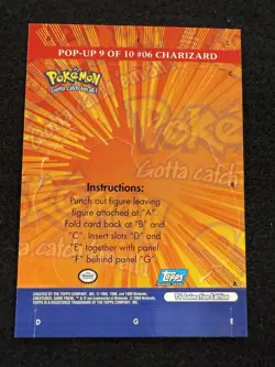 Pokemon Charizard Pop Up #9/10 from Topps TV Animation in LP condition! - Image 2