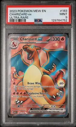 Charizard ex ⭐ 183 Sv: Scarlet & Violet 151 Holo Pokemon Mew PSA 9 JUST GRADED - Image 1
