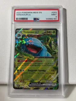 PSA 9 MINT 2023 Pokemon EN-151 VENUSAUR EX #003 Ultra Rare - Image 1