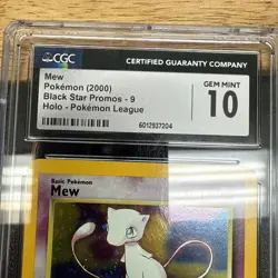 CGC 10 GEM MINT - Mew Black Star Promo #9 Holo Pokemon League 2000 - Image 4