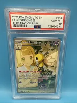 2025 Pokemon JTG EN Lillies Ribombee IR #164 PSA 10 High Cert 122664294 - Image 1