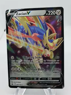 Zacian V 095/159 Crown Zenith Ultra Rare Holo Pokemon Card NM - Image 1