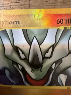 Rhyhorn 91/144 Reverse Holo Skyridge 2003 Pokemon Card WotC e-Reader MP/HP - Image 2