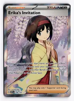 Erika's Invitation 196/165 Full Art - Scarlet & Violet 151 Pokemon Card - NM - Image 1