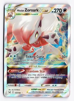 Hisuian Zoroark VSTAR 147/196 Ultra Rare - Lost Origin Pokemon Card - Near Mint - Image 1