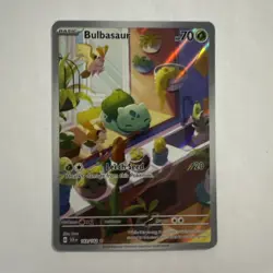 Pokemon TCG Bulbasaur Holo Card Illustration Stellar Crown Rare 143/142 - Image 1