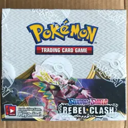 Pokemon Rebel Clash Booster Box (36 Packs) Sword & Shield, Factory Sealed - Image 1