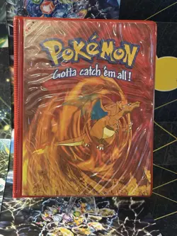Vintage 2000 ToySite Red Pokemon TCG Charizard 4-Pocket Portfolio Card Binder - Image 1