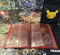 Vintage 2000 ToySite Red Pokemon TCG Charizard 4-Pocket Portfolio Card Binder - Image 2