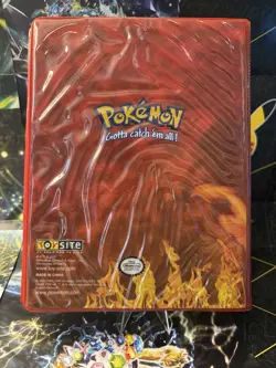 Vintage 2000 ToySite Red Pokemon TCG Charizard 4-Pocket Portfolio Card Binder - Image 3