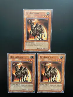 Yugioh Des Lacooda PGD-030 Unlimited Edition Common LP/MP X3 - Image 1