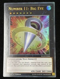 Number 11: Big Eye Yu-Gi-Oh! BLLR-EN066 1st Ultra Rare - Image 1