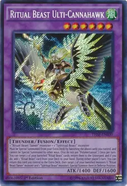 Ritual Beast Ulti-Cannahawk Yu-Gi-Oh! THSF-EN030 1st Secret Rare - Image 1